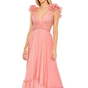 Mac Duggal Ruffled A-Line Gown